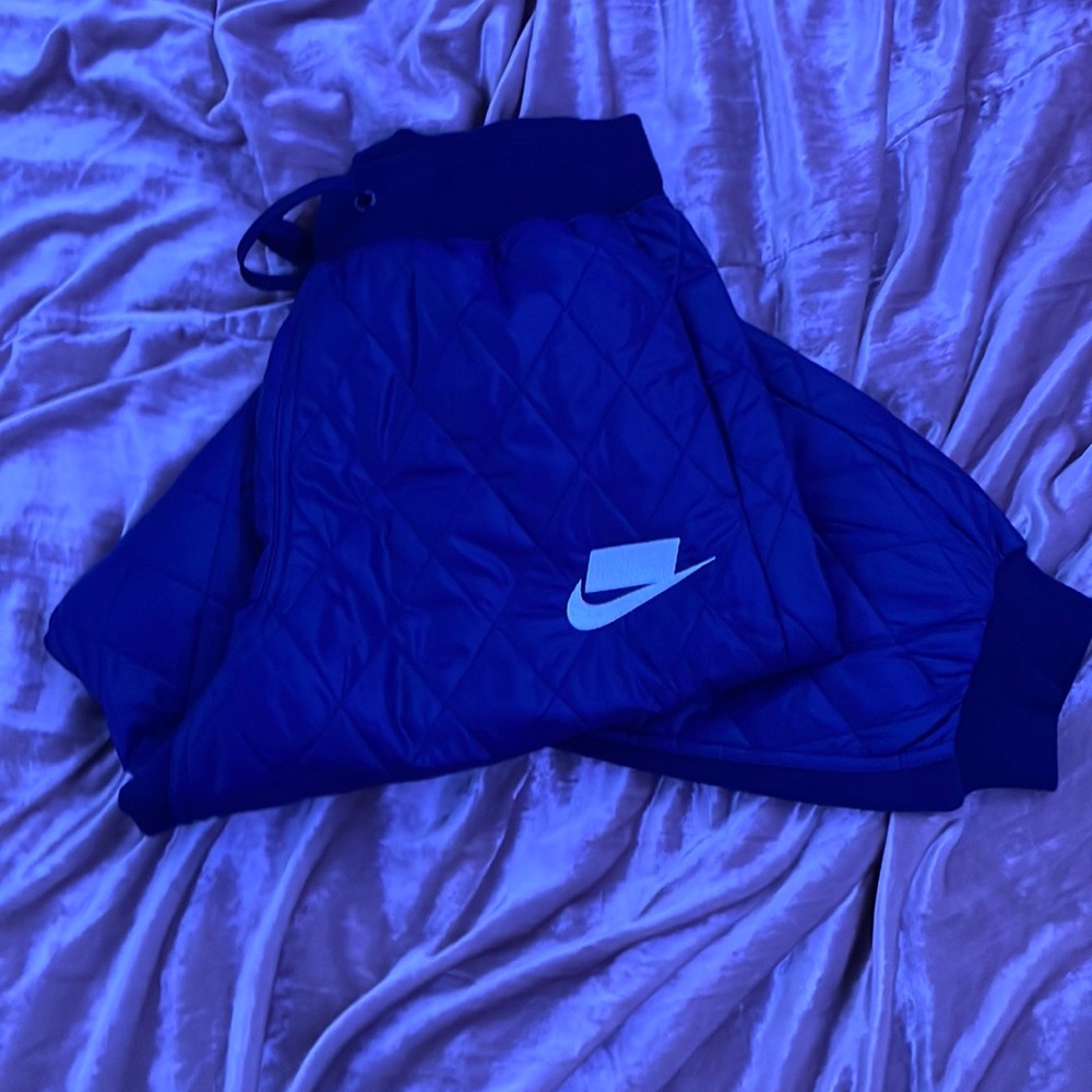 Royal Blue Quilted Nike Jogers